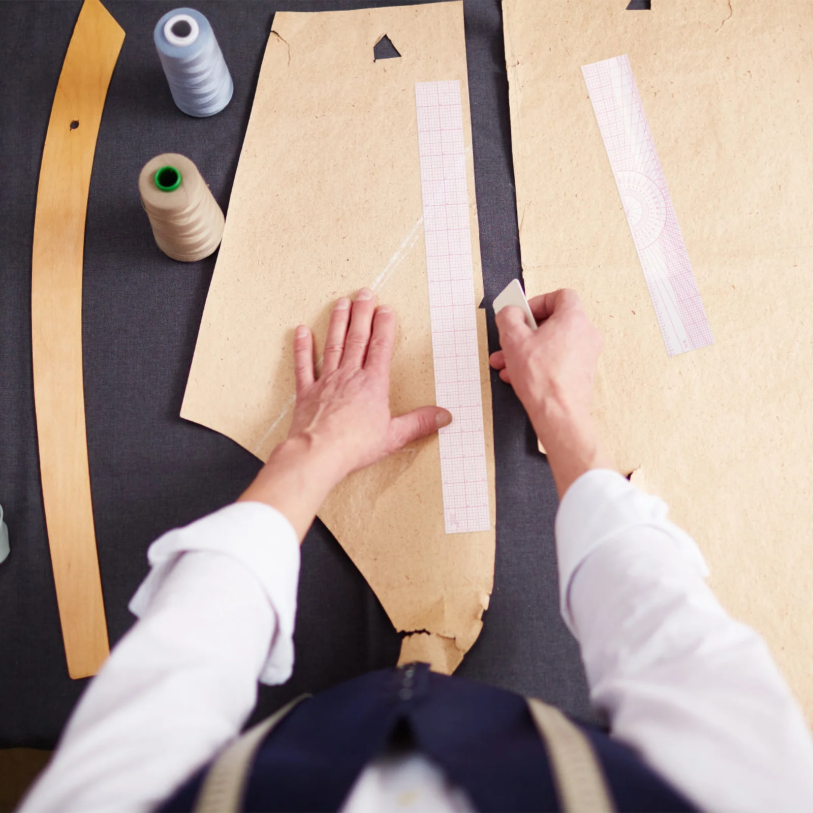 4 قطعة مسطرة قطع الرسم مجموعة مسطرة الخياطة الواضحة مساطر منحنية احترافية لصنع الأنماط لخياطة اللحف والملابس DIY