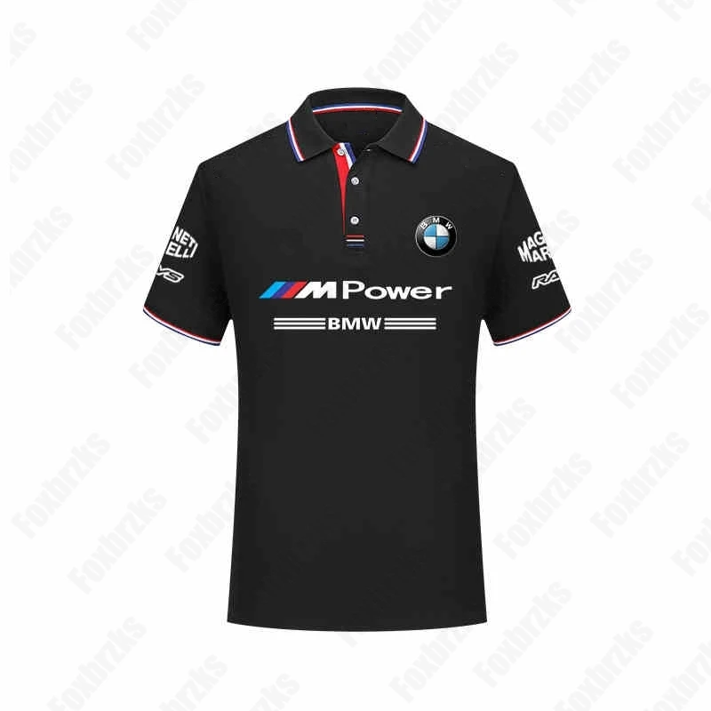 

2025 New BMW Fashion Design Summer Polo Shirt Top Men With 3D Printed Pattern Pullover Round Neck Short Sleeved Shirt