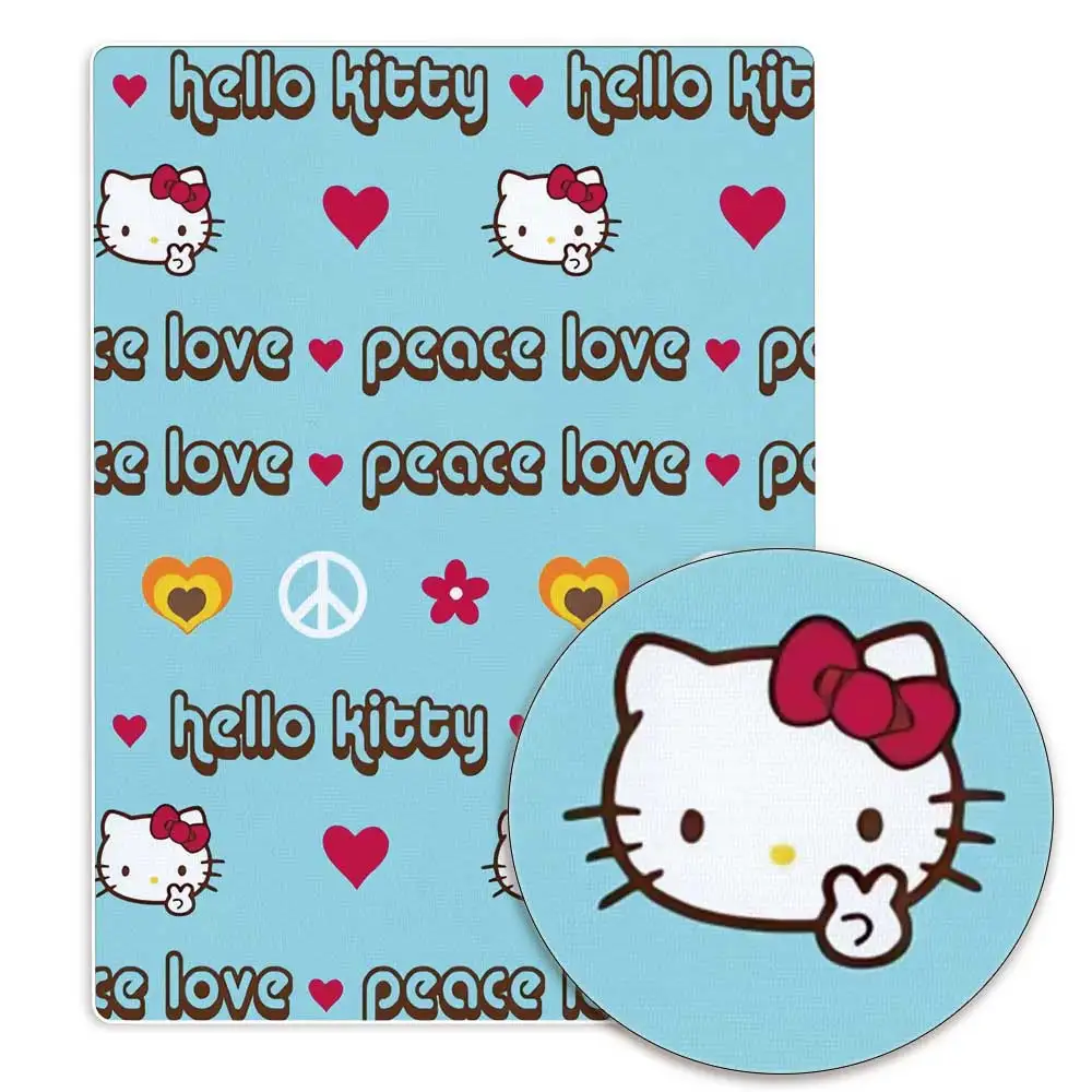 Хлопчатобумажная Ткань Hello Kitty 140x50 см с мультяшным рисунком, ткань в стиле пэчворк, детский домашний текстиль, шитье для кукольного платья, занавеска, ткань из полиэстера и хлопка