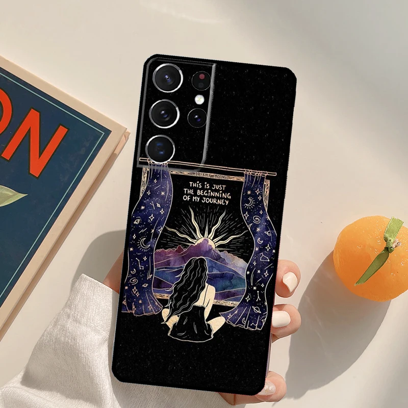 Etui na telefon Fury Sarah J Maas A Court of Mist dla Samsung Galaxy S24 S25 Ultra S20 S21 S22 S23 Plus S9 S10 S24 FE Back Cover