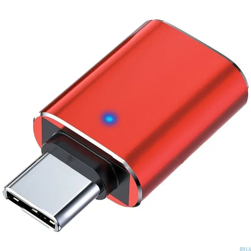R91A USB C 암컷 대 USB 수컷 어댑터, CTYPE에서 USB3.0 충전기 케이블 OTG 어댑터