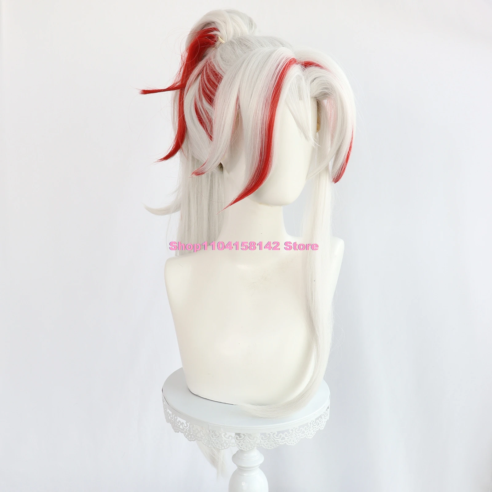 2 estilos Heartsteel Yone Peruca Jogo LOL Cosplay Peruca Homens Cabelo Longo Vermelho Prata Resistente ao Calor Cabelo Sintético Yone Cosplay