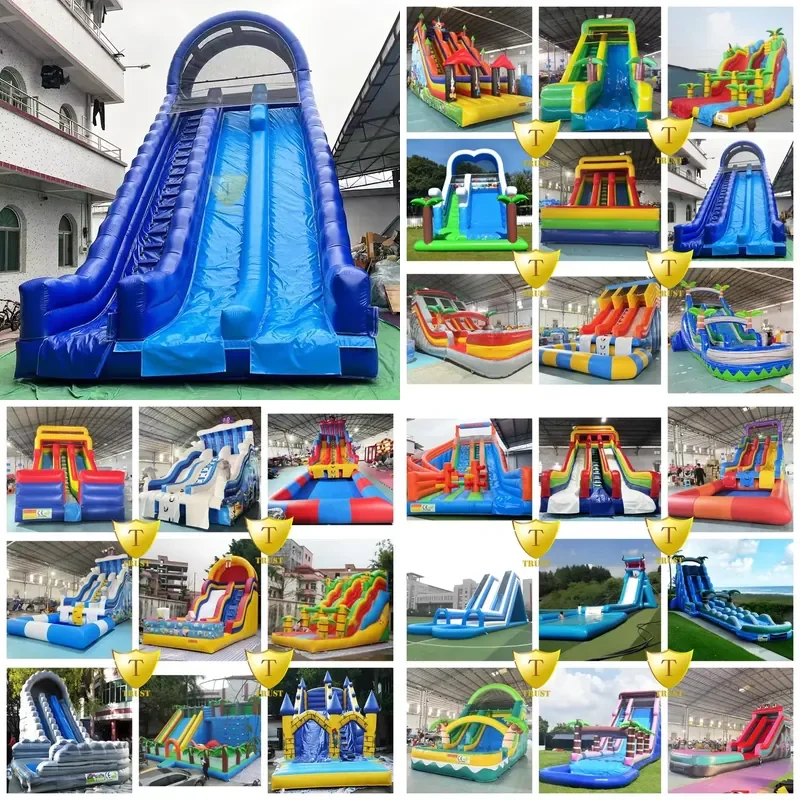 Recommended Products High quality inflatable outdoor game dry slide park inflatable water slide ring