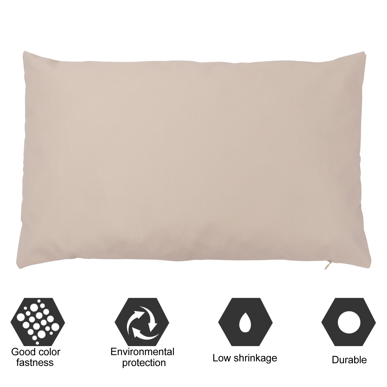 

2 pcs Waterproof Pillow Covers Simple Design Smooth Zipper For Sofa Bed Car Home Outdoor Use Polyester Fabric Cushion Cover