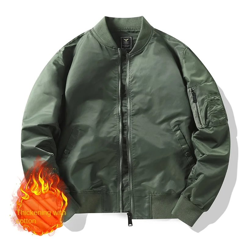 

2025 New Cotton Cross border Flight Jacket Men's Thick Autumn/Winter Pilot Jacket Baseball Suit Large Size