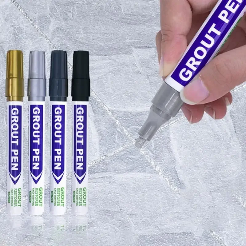 Tile Grout Reviver Pen Quick Dry Water Resistant Grout Marker Pen Tile Paint Pen For Bathroom Tiles Kitchen Floor Repair
