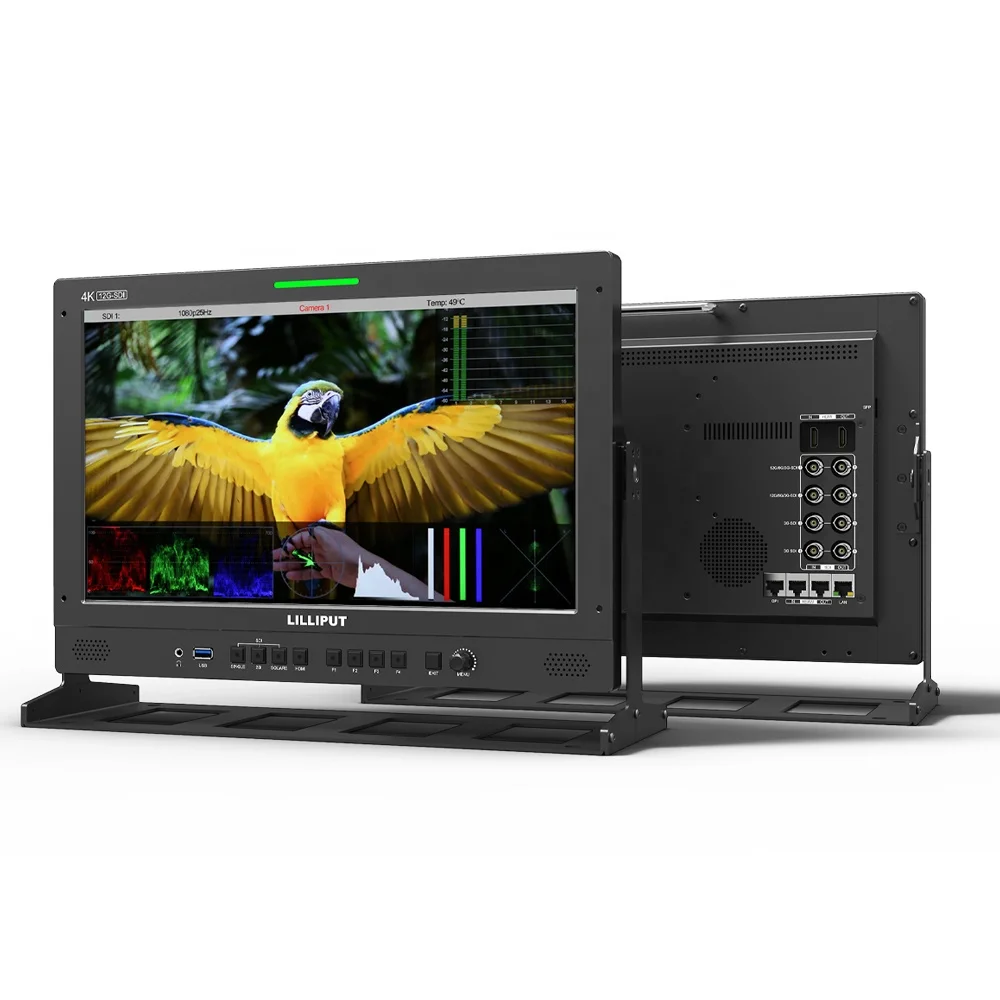 Lilliput Q15 15.6 Inch 4K Studio Monitor New IPS Panel with 12G SDI 12G-SFP Fiber Optic for HDMI 2.0 Input for Desktop