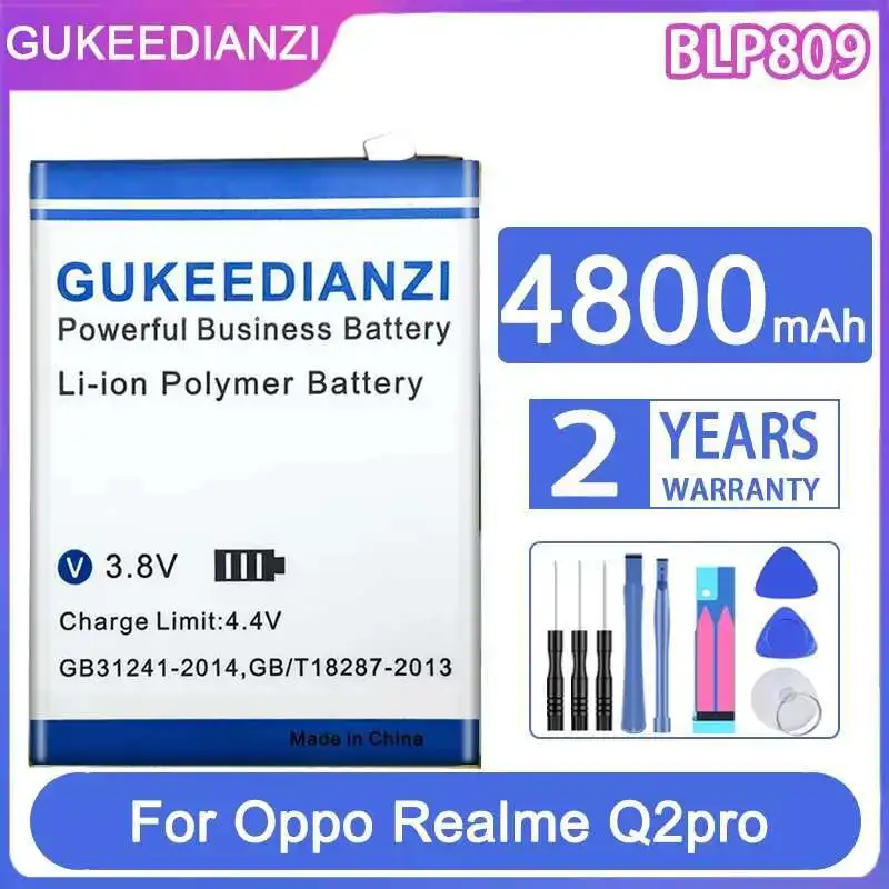 

Mobile Phone Battery High-Capacity BLP809 For Oppo Realme Q2 Pro 4800Mah
