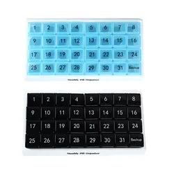 Monthly Pill Organizer Small Compartments Pill Storage Box for Separate Pills Fish Oil