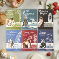 1pack/3pack Literary Story Series Classic Novel Scenery Stickers 20 Sheets with 6 Styles Perfect for Hand Account Decoration