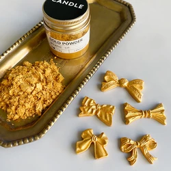 15g/Bottle of Gold Color Plaster Doll Scented Candle Decoration Pigment DIY Creative Modeling Plaster Works Coloring Gold Powder