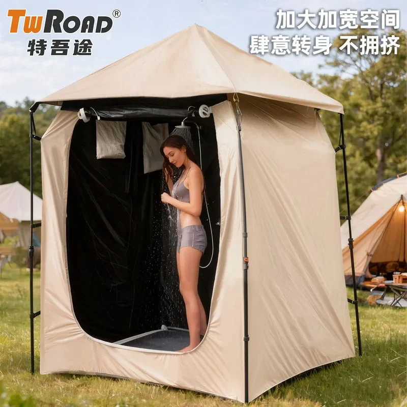 For Outdoor Vinyl Privacy Tent with Bold Metal Rod Sunscreen Weatherproof Shower Changing Room Bathroom