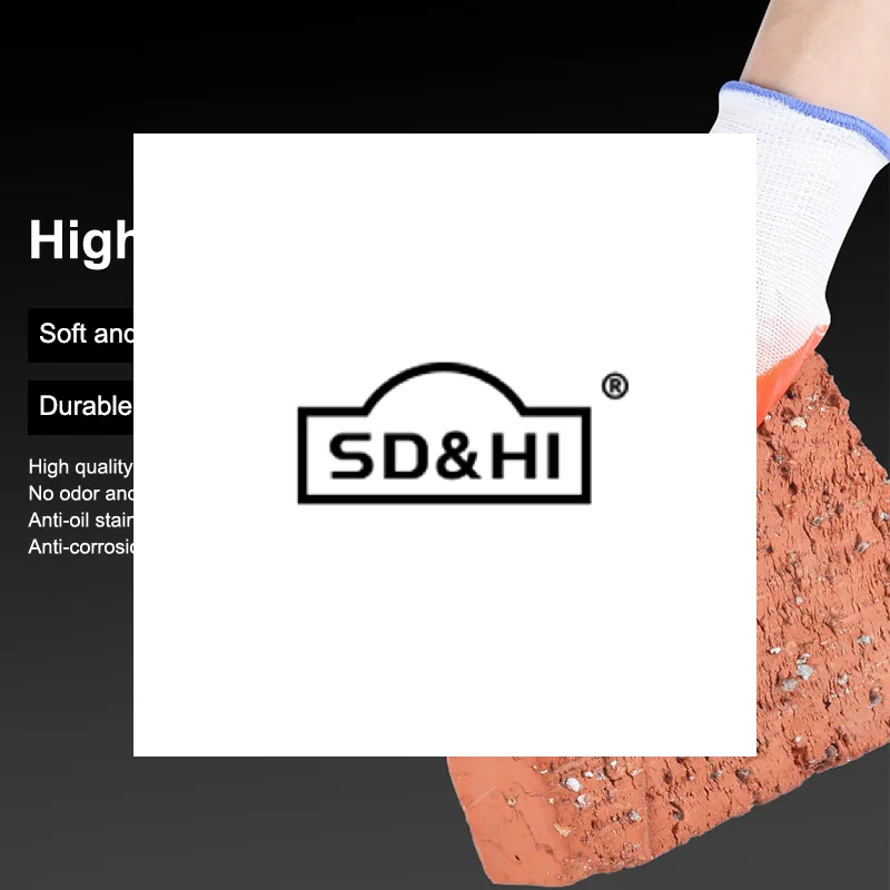 12Pair PVC Safety Working Gloves Excellent Grip Gardening Grip Industrial Protective Work For Worker Builder Hands Protection