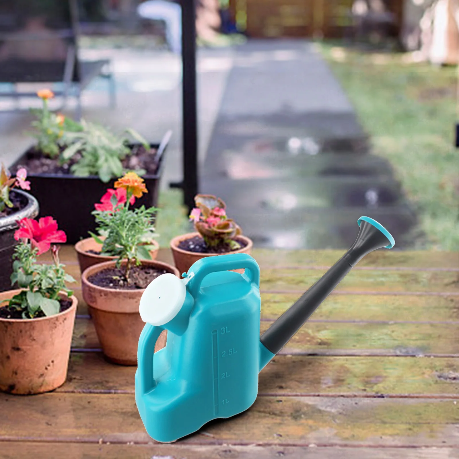 Long Mouth Plastic Watering Can 3L With Secure Lid For Precise Gardening Houseplant Flower Herb Vegetable Watering Equipment