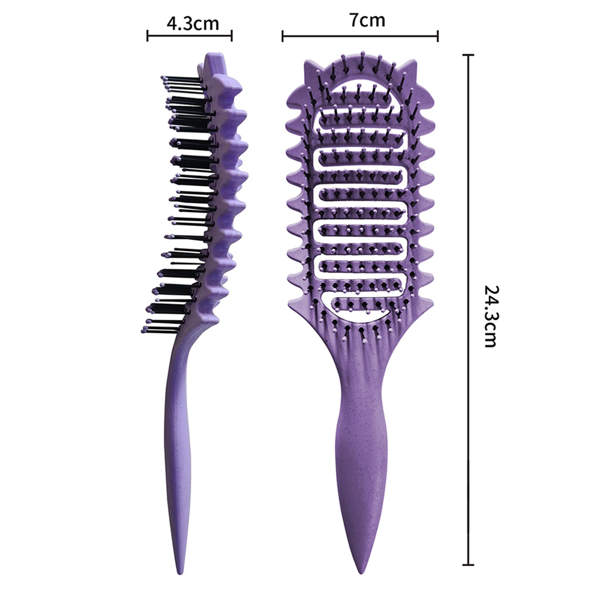 1Pc New Curl Define Styling Hair Brush Comb Shaping Men's Women's Reduce Pulling Curl Separation For Defined Curls Salo Styling