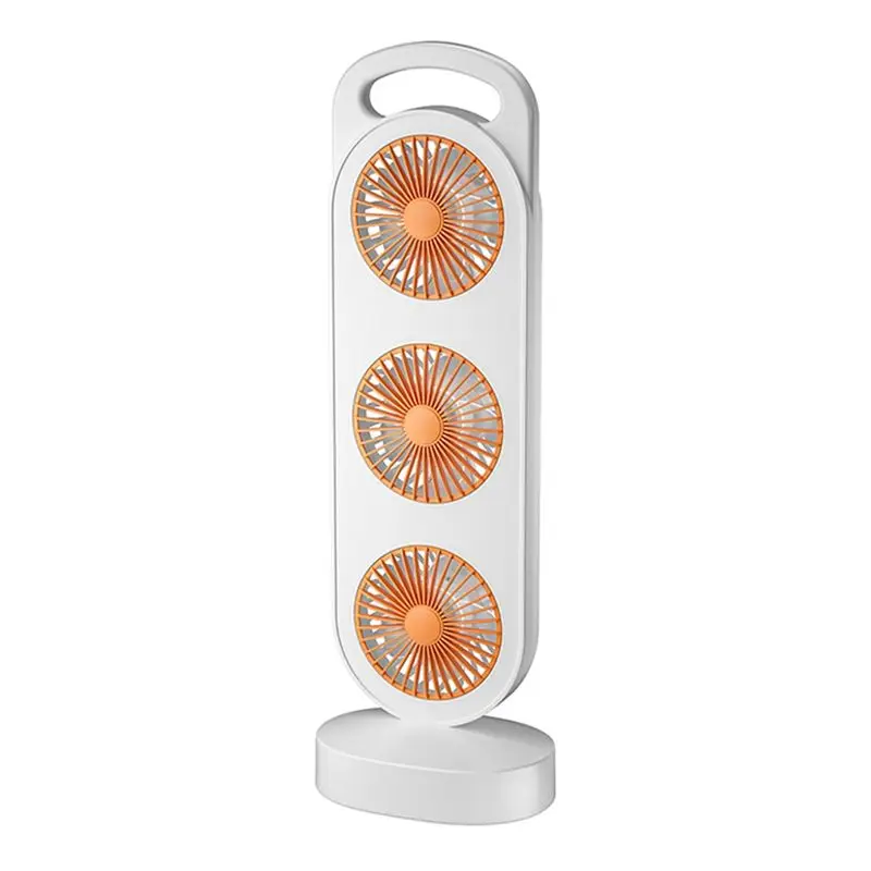 ABVS Triple Turbine Design Fan USB Charging High Wind Desktop Fan Home Dormitory Fan Silent Operation
