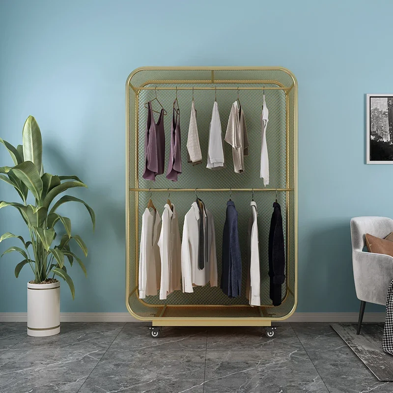 

Jewelry Display Wardrobe Baby Organizer Storage Clothes Cupboard Wardrobe Armable Drawers Simple Modern Metal Armario Furniture