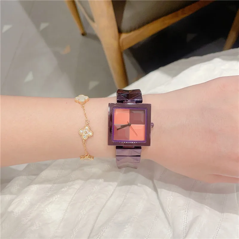 New Fashion Ladies Rouge design Watch Top Brand Luxury Square Wrist Watch Simple Women Dress Watch Relogio Feminino A225