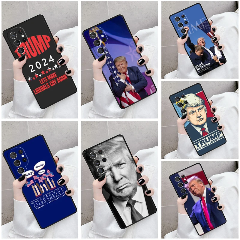 Phone Case For Samsung Galaxy S24 S23 S21fe S22 Ultra Plus Note 10 20 S8 S9 S10 Cover Donald Trump Sign Election 2024