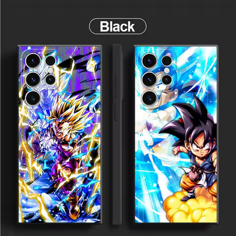 Case for Samsung Galaxy S23 Ultra S21 FE S20 S24 Plus S25 Edge Black Soft Phone Cover DragonS BallS Son Gohan