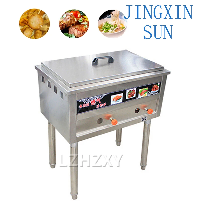 Gas Commercial Fryer Single Tank 35L Large-capacity Fried Machine Chicken Wings Fast-Heating Snack Deep Fryer