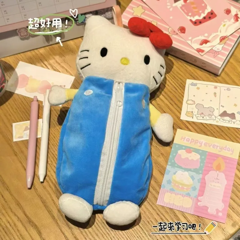 

Hello Kitty Pencil Case Doll Multifunctional Large Capacity Makeup Storage Bag Wholesale Women Accessories Kawaii Holiday Gifts