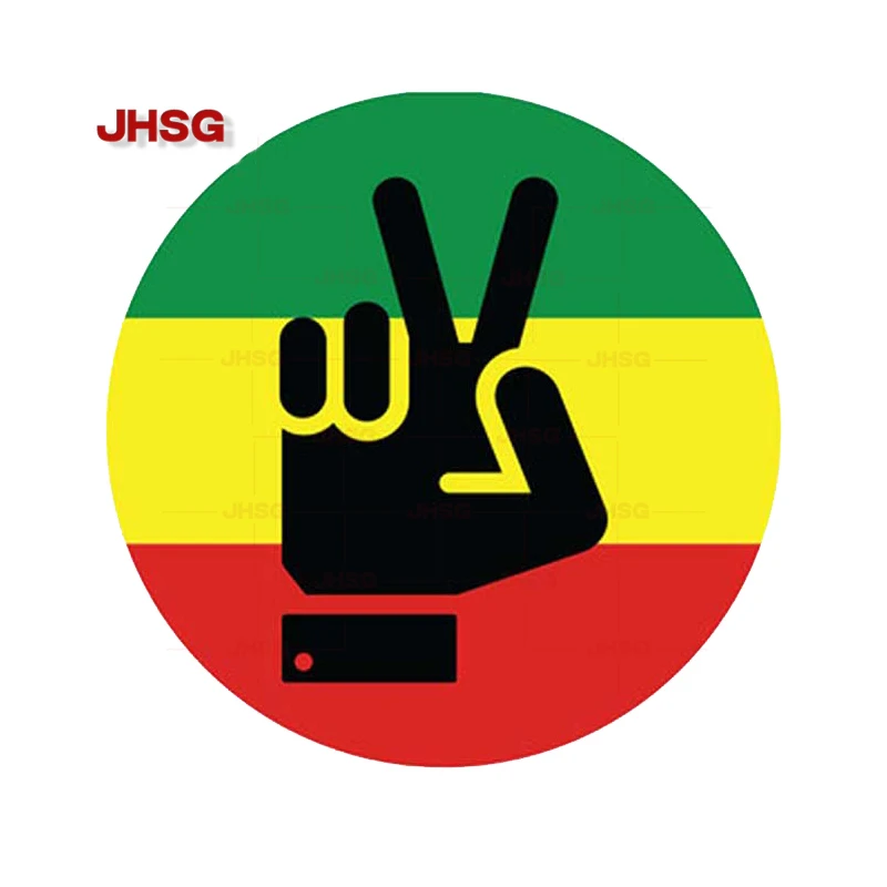 JHSG  High Quality Car Sticker RASTA Vinyl Car Sticker Refrigerator DIY Decal Surfboard Decorative Waterproof Decal PVC Hot Sale