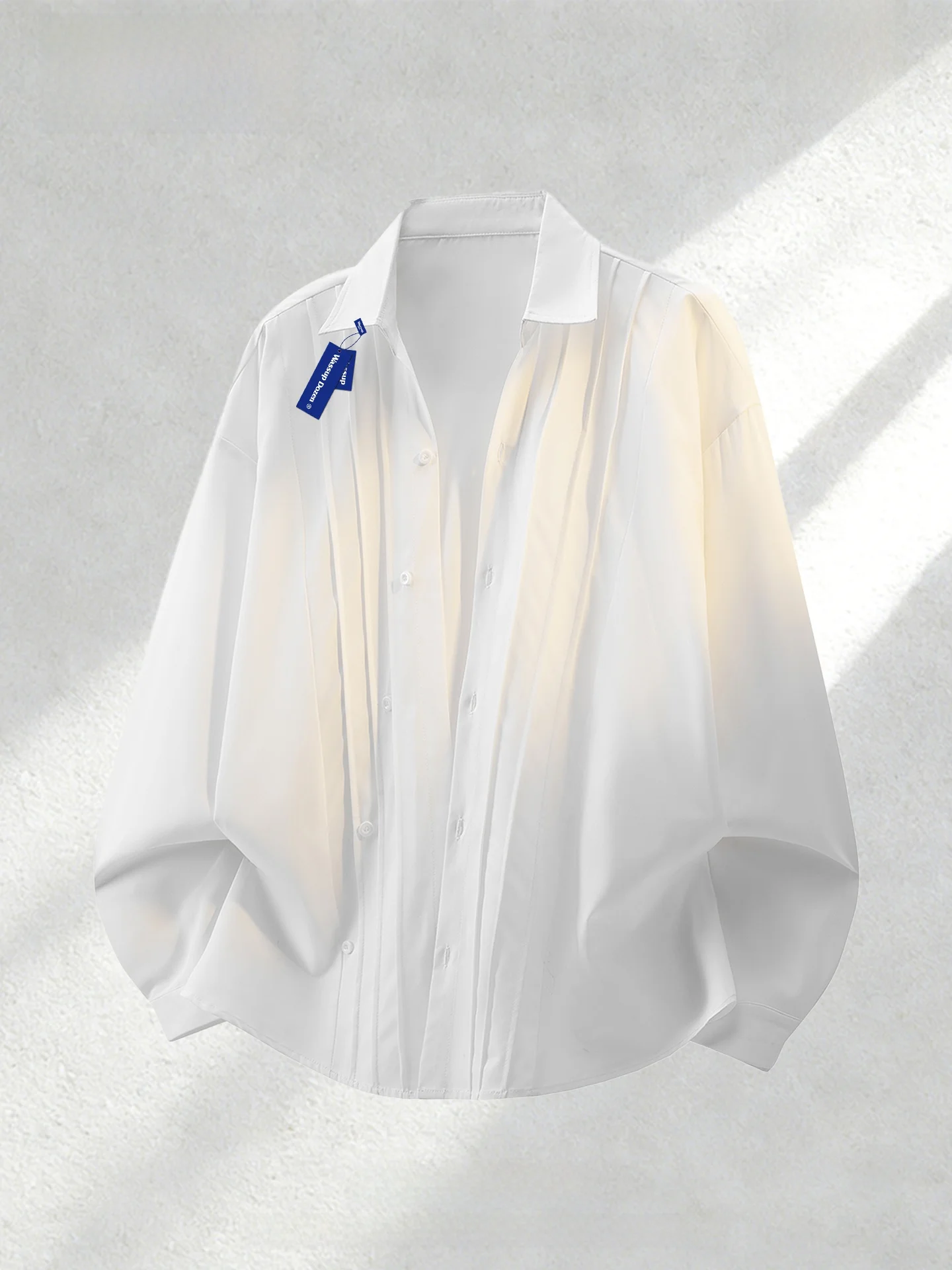 

Wassup Dozen Men's Long Sve irt Casual Loose Fit Design Spring Thin Outerwear Polyester Fiber Non-Iron Treaent