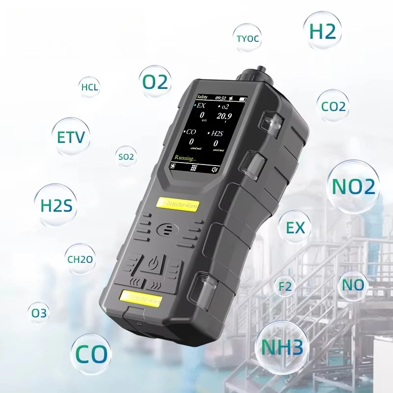Confined Space Multi Gas Detector Portable 4 Gas Meter O2 LEL H2S CO Gas Tester for Confined Space Detector