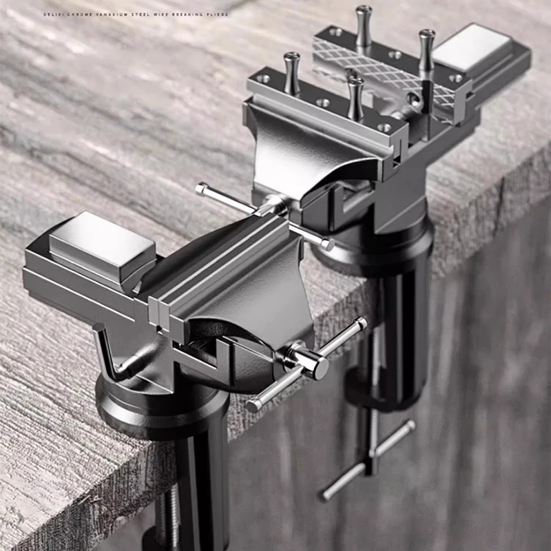 Small Bench Vise Multifunctional Industrial Grade Bench Vise Clamp for Workbench