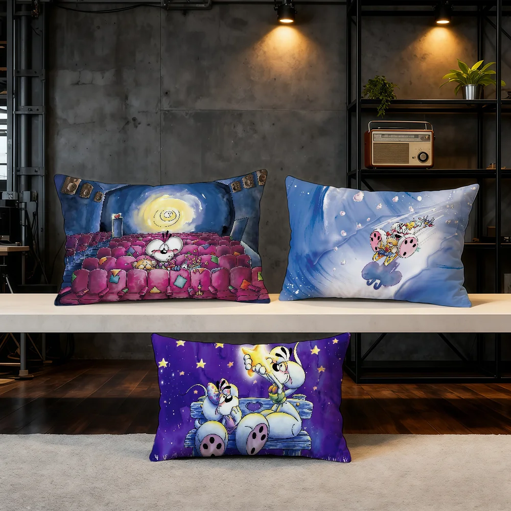 Cute Cartoon D-Diddl Rat Cushion Cover Hit Product Home Sofa Living Room Double-Sided Soft Decorative Pillow Cover