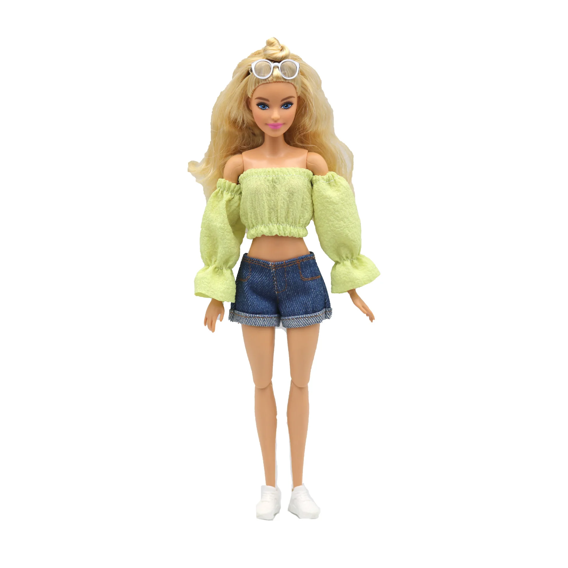 Outfits Clothes Top Pant Skirt For 30 Cm Princess Doll Clothing For 1/6 BJD Dolls House Girl Gift Doll Accessories Black