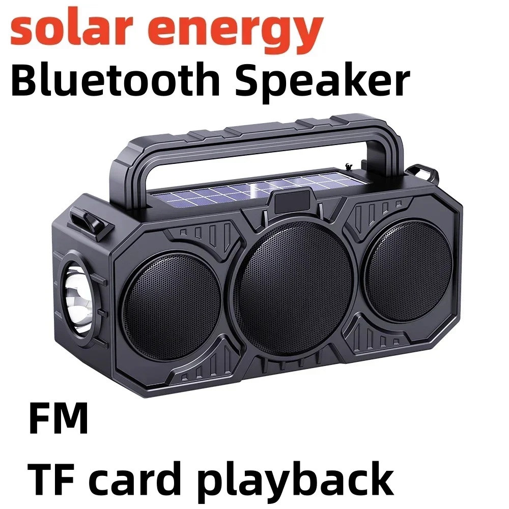

Уличная портативная Громкая Bluetooth аудиосистема caixa de som bluetooth двойной Солнечный Bluetooth-динамик беспроводной динамик