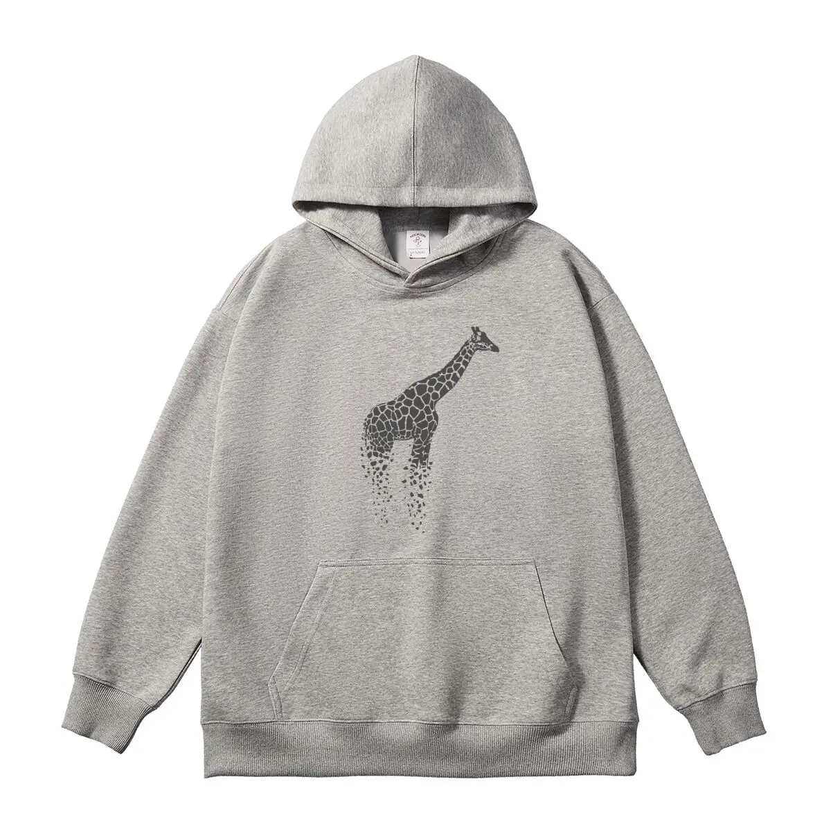 Women Sweatshirt Oversized Women's Hoodies Grey Giraffe Graphic Hooded Pullover Female Classic Autumn Thick Sportswear