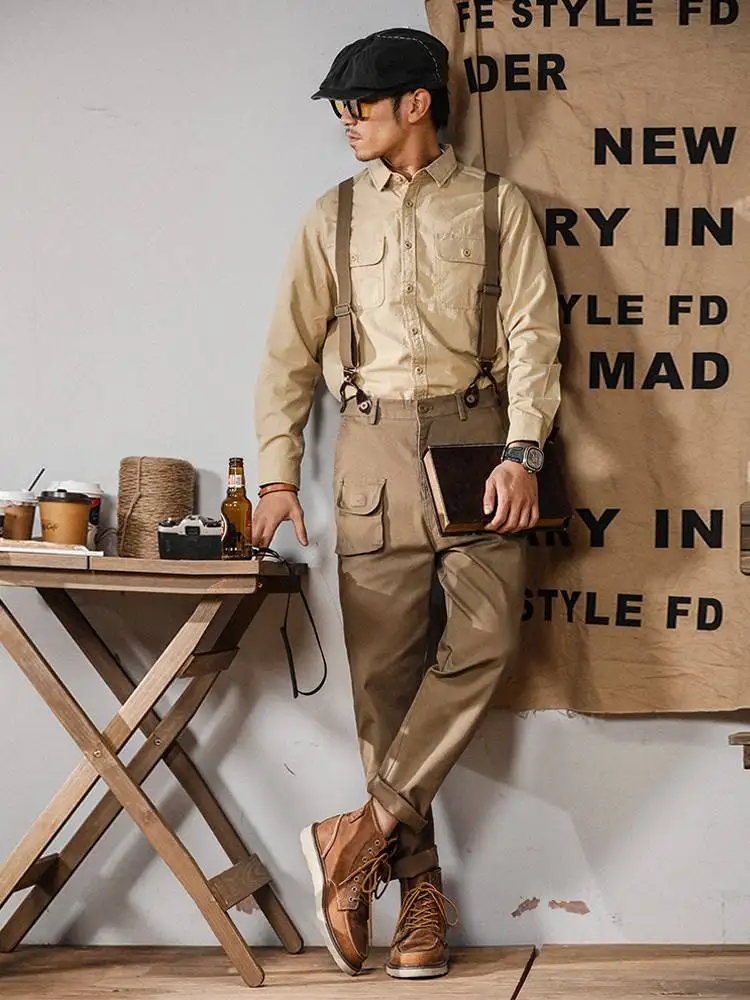 

Мужские брюки-карго в американском стиле, осенне-зимние, свободные, повседневные, в стиле ретро, британский стиль, мужские брюки-карго