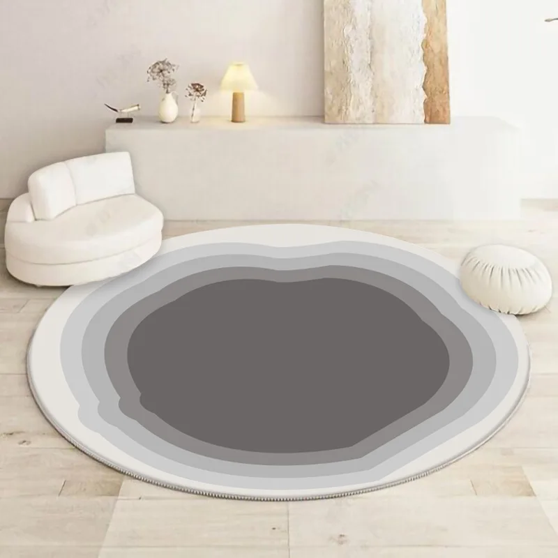 Modern Minimalist Round Carpets for Living Room Luxury Kid Bedroom Decor Play Mat Geometric Carpet Soft Lounge Non-slip Rug