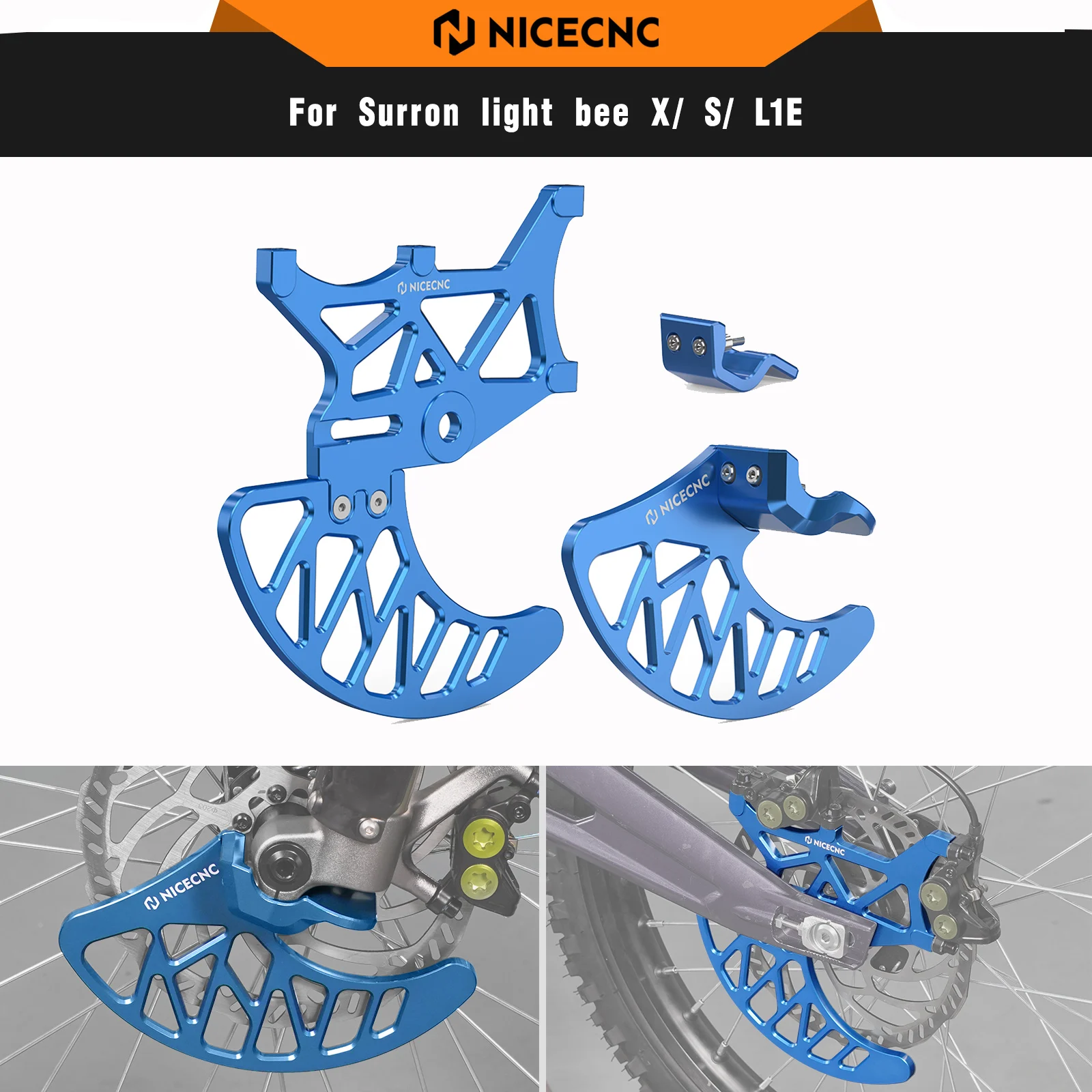

Front Rear Brake Disc Guard Sprocket Caliper Protector & Front Fork Leg Guard For Surron light bee X S L1E Segway X 160 X260