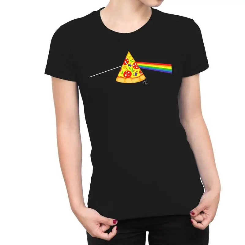 

1T T Shirt Womens Prism Pizza Rainbow