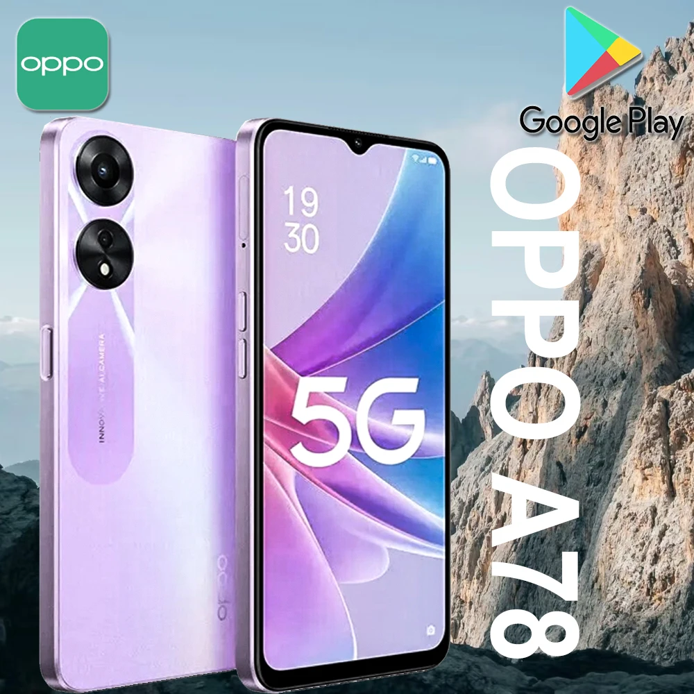 OPPO A78 5G Smartphone 6.56' 90Hz Waterdrop LCD Screen 7nm Octa-Core Processor 8GB RAM 256GB Storage 50MP Camera 5000mAh Battery