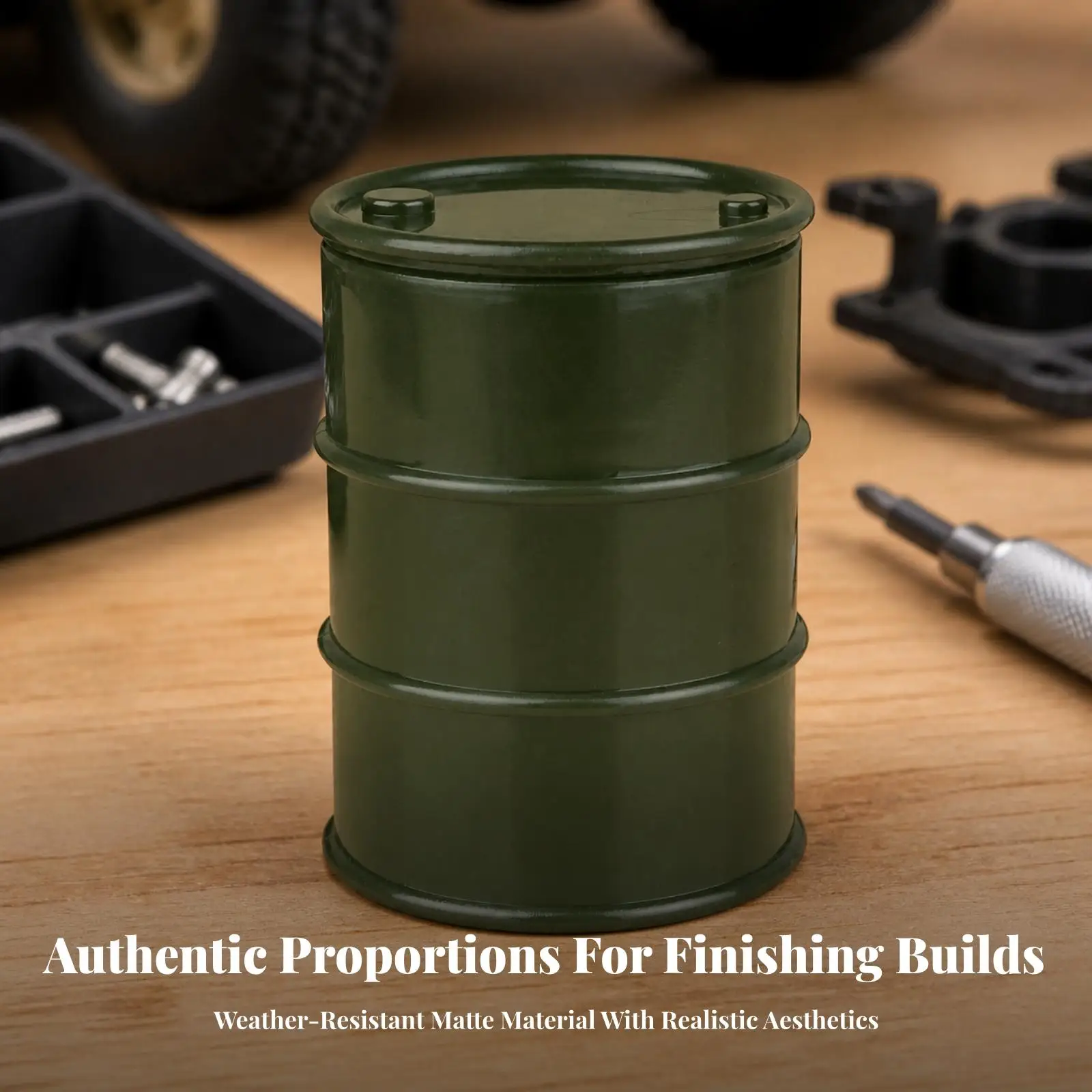 Small Plastic Fuel Tank Model for RC Crawler 1/24 Scale Truck Accessory Trailer Decor