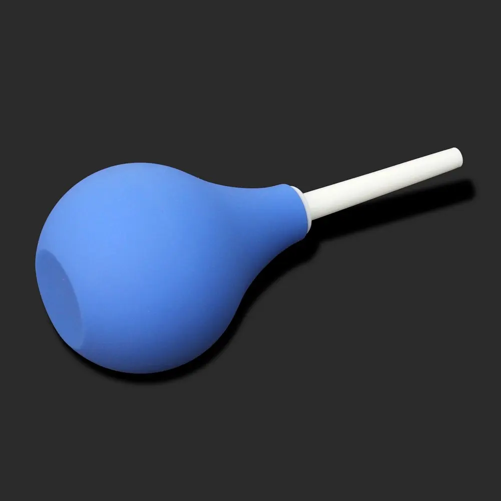 Pear shaped enema Rectal Shower Cleaning System Blue Ball for Anal Anus Colon