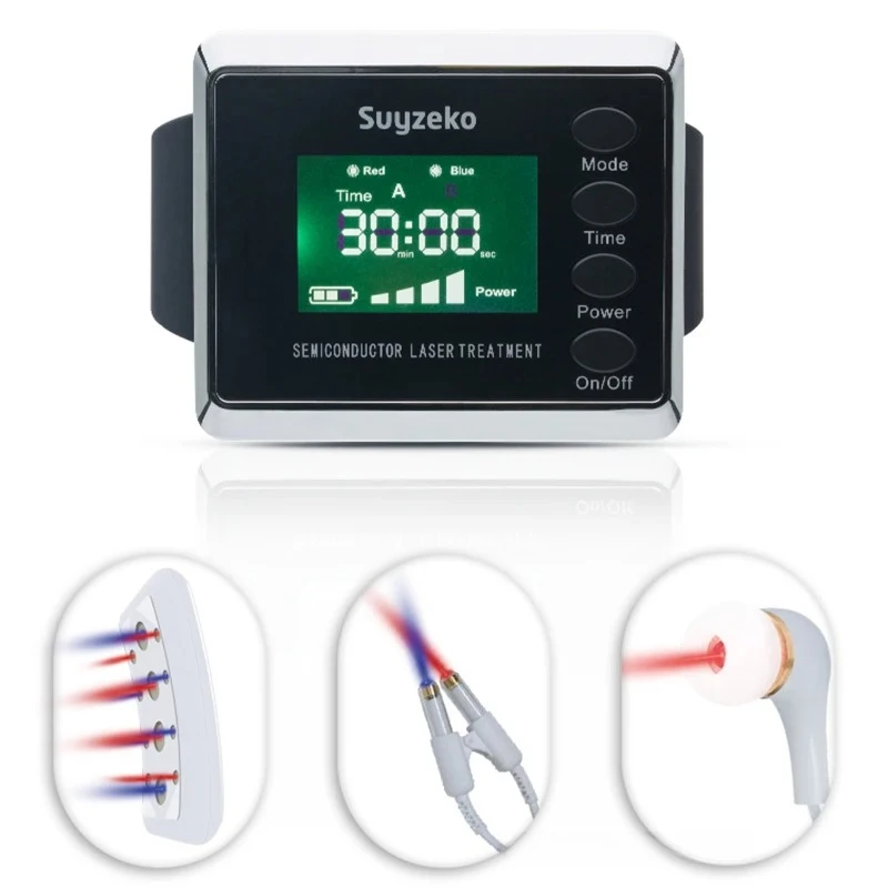 Non-invasive  therapeutic wrist watch high  pressure therapy diabetes cure physiotherapy  watch