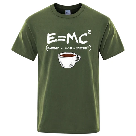 Men's Funny Coffee Milk Print Tee