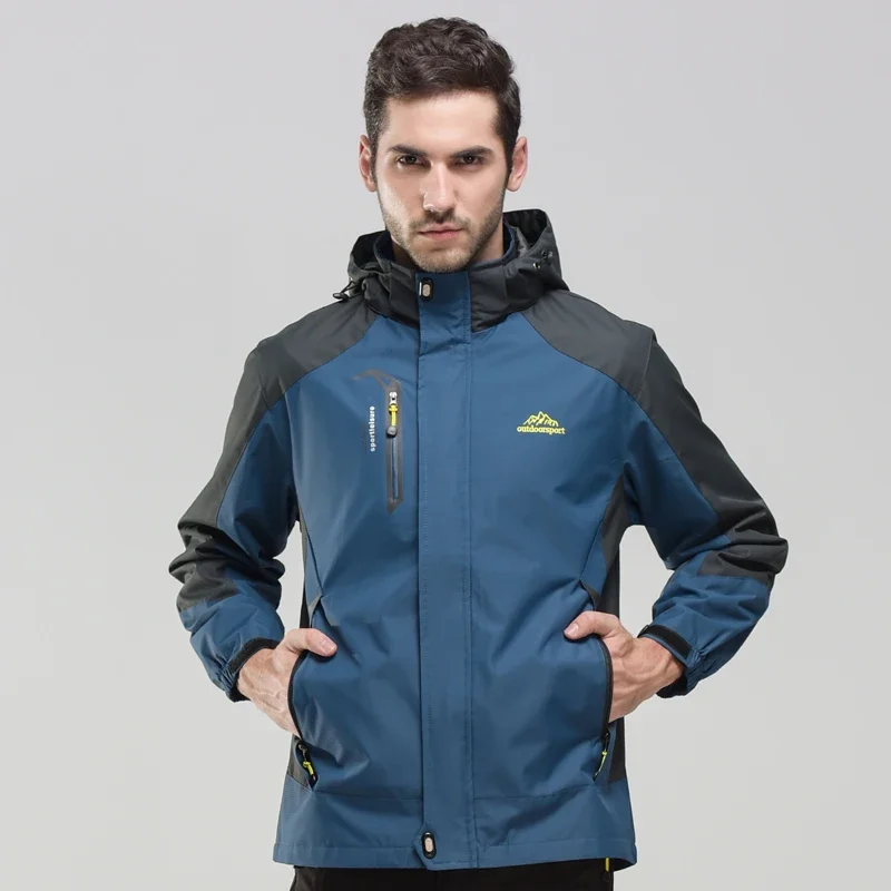 

Rain Jacket Men Waterproof Hiking Jackets Women Autumn Outdoor Sports Camping Coat Climbing Trekking Windbreaker Travel Black