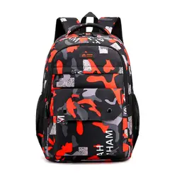 Student Backpack Kids Camouflage Breathable Strap Large Capacity Lightweight Bookbag School Bag For Outdoor Travel