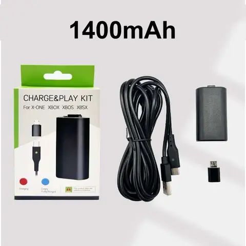 Per Xbox One XS Play and Charge Kit Batteria ricaricabile ai polimeri di litio e cavo di ricarica