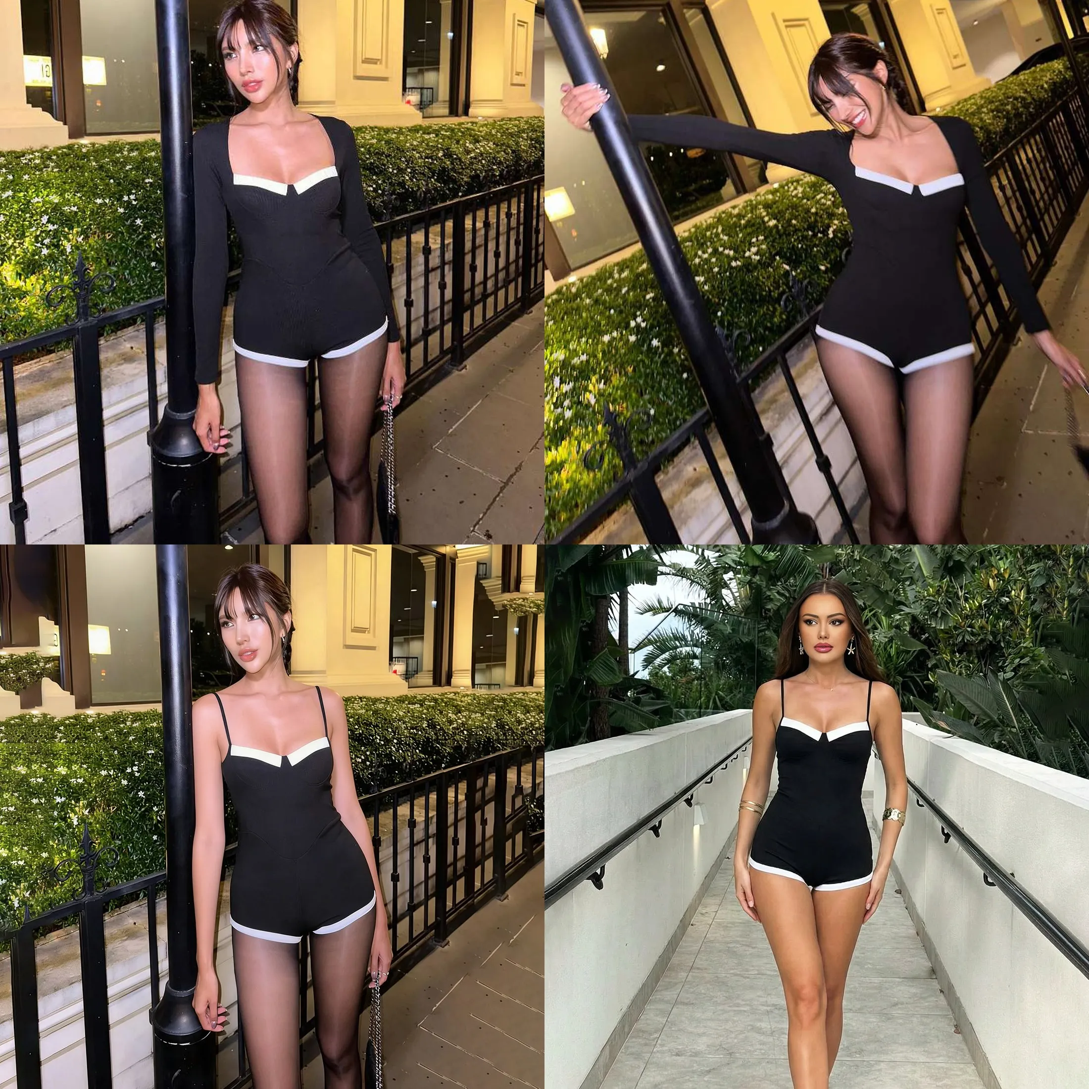Women'S Formal Jumpsuit Evening Wear - Mono de punto con cuello en