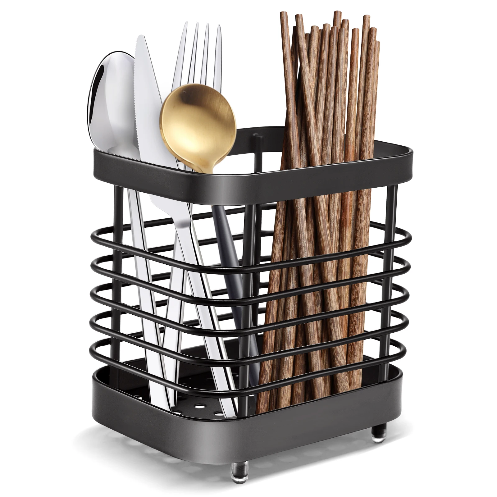

Sink Caddy, Kitchen Sink Organisers, Cutlery Drainer For Kitchen Utensil, Stainless Steel Sink Tidy, Rust Proof Sponge Caddy