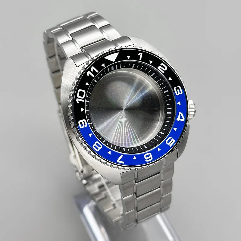 Mod 6105 Turtle Abalone Case Sapphire Crystal Glass 28.5mm Watch Dial For NH35 NH36 7S26 4R Movement Diving Case Watch Parts