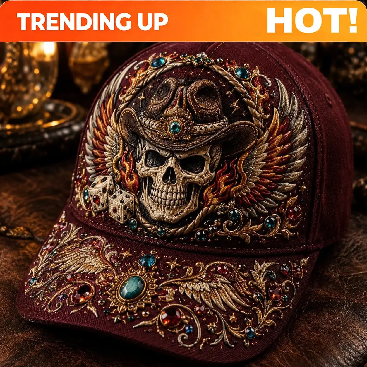 Customization Customization Blue Ocean Wave And Fantasy Design Unisex Baseball Cap For Men And Women, Stylish Embroidered Graphi